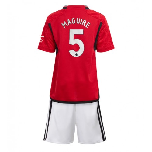 Manchester United Harry Maguire #5 Domaci Dres za djecu 2023-24 Kratak Rukav (+ Kratke hlače)